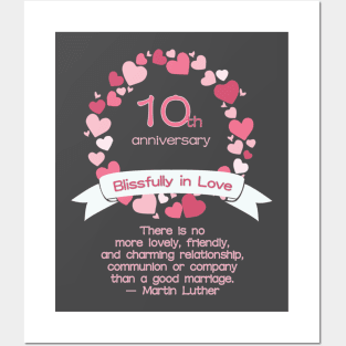 10th Wedding Anniversary Posters and Art